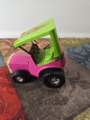 VINTAGE ZOOMER-BOOMER SILLY SLICKS PINK AND GREEN HOT ROD RACER 1970 TOPPER TOYS - Picture 3 of 5