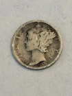 Semi Key Date 1924 D Mercury Silver Dime F Fine