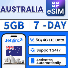 Australia eSIM - 5GB High-Speed, 7 Day-Travel eSIM