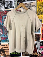 Vtg Thrashed Distressed 60s-70s Beige Penney's Short Sleeve Pullover Sweatshirt