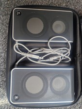 Image of Logitech V20 USB Desktop Notebook Speakers with Case Tested Working