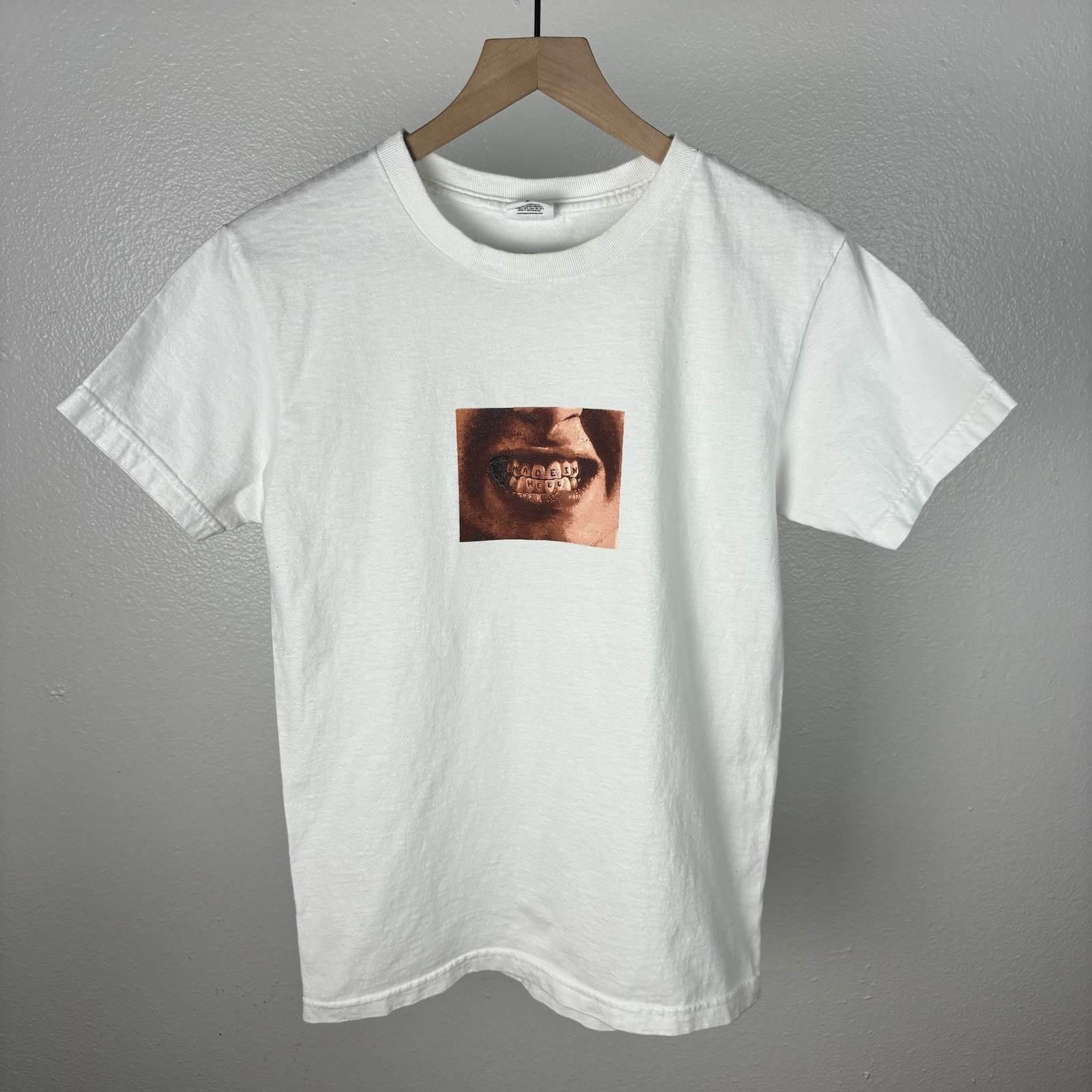 FTP Made in Hell Teeth Smile Grills White Punk Grunge Supreme T Shirt Size Small