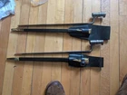 Civil War Reproduction two Springfield Bayonets with Scabbards and frogs