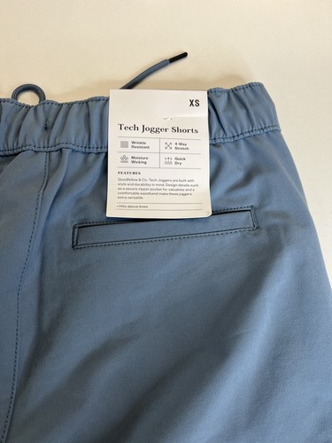 Goodfellow & Co Men’s Tech Jogger Shorts Blue Size XS UPF 50+ Quick Dry Stretch - Picture 4 of 7