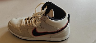 Nike SB Dunk High Pro High Top Skate Sneaker Beige/Schwarz/Rot EU 42