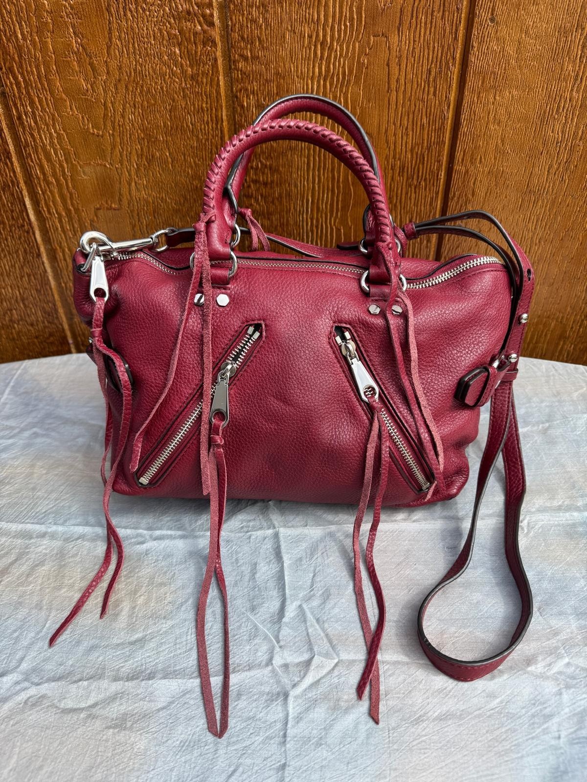 Rebecca Minkoff Burgundy Moto Satchel LIGHTLY USED!