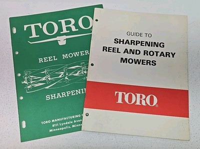 Lot of 2 - TORO Reel & Rotary Mowers Sharpening Manuals Guides
