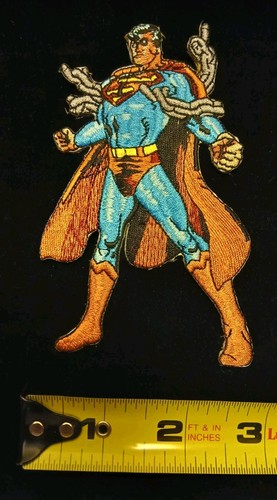 PARCHES BORDADOS PLANCHADOS SUPERMAN APLIQUES DECORATIVOS DC COMICS ENCADENADOS - Imagen 2 de 3