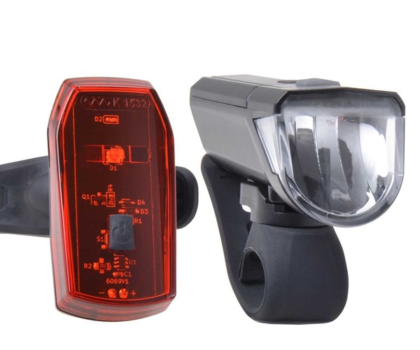 Fahrrad Led-Beleuchtungs-Set 30 Lux Frontlicht 2-Stufen Stvzo Zugelassen-image
