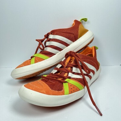 Adidas Climacool Shoes Mens 9.5 Boat Water Grip Mesh Lace Up - Orange