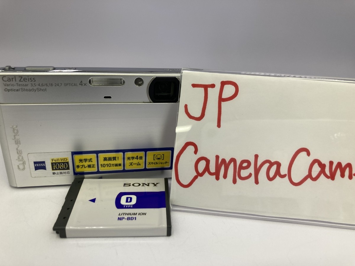 Excellent SONY Cyber Shot DSC-T77 silver Camera Japanese only 1599