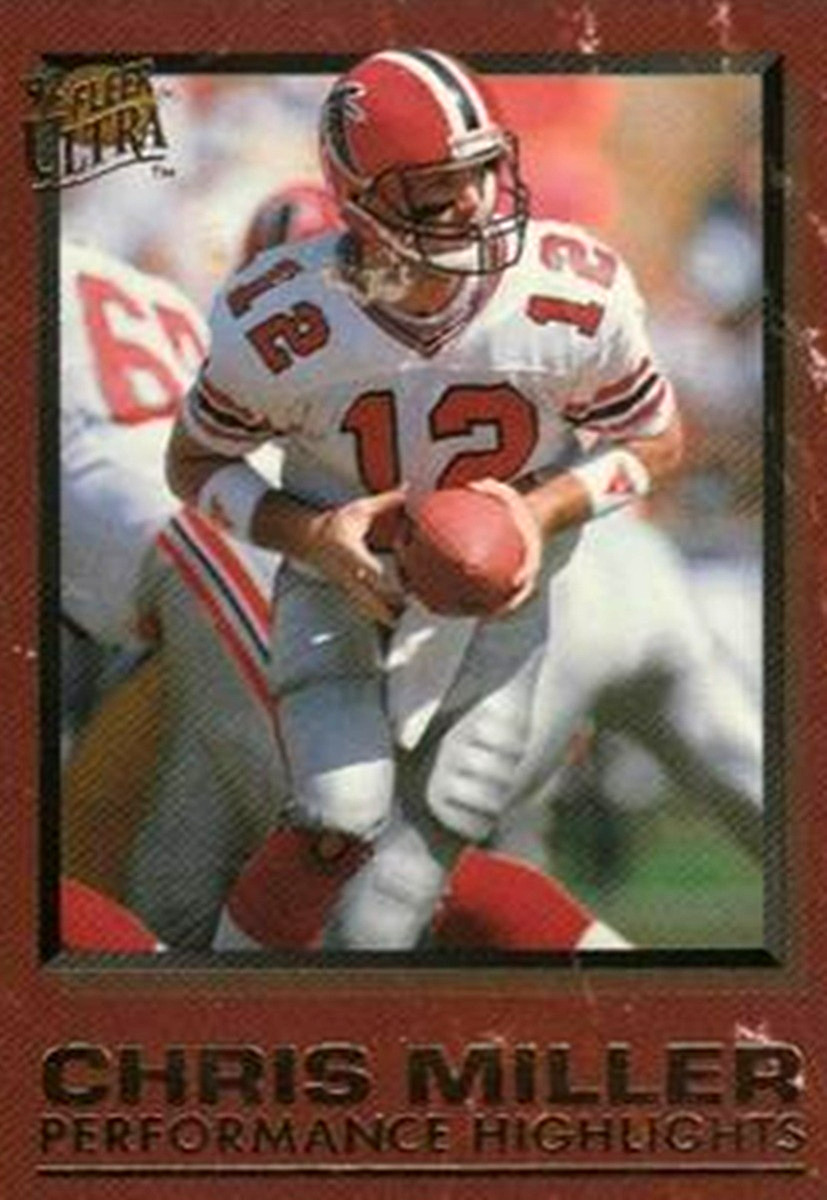 1992 Ultra CHRIS MILLER PERFORMANCE HIGHLIGHTS #4 Chris Miller Atlanta Falcons