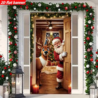 Christmas Door Banners 70x 36 inches BUY 3 GET 4th FREE! Santa, Reindeer, Elves