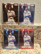 2025 Topps Stadium Club Mark Vientos Light Blue, Red, Sepia & Base #129 Mets