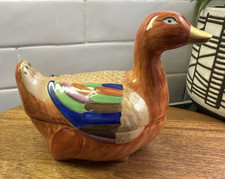 Vtg Mottahedeh Nelson Rockefeller Collection Ch’ien Lung Porcelain Duck Box EUC