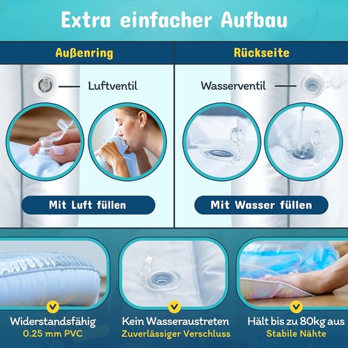 NouBaby® Wassermatte Baby BPA Frei Groß I Babymatte und Spielzeug ab 3, 6 und 9 - Bild 9 von 9