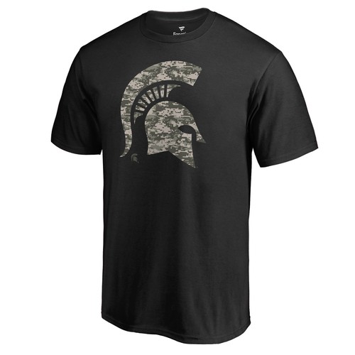 Men's Black Michigan State Spartans Cloak T-Shirt - Picture 2 of 3