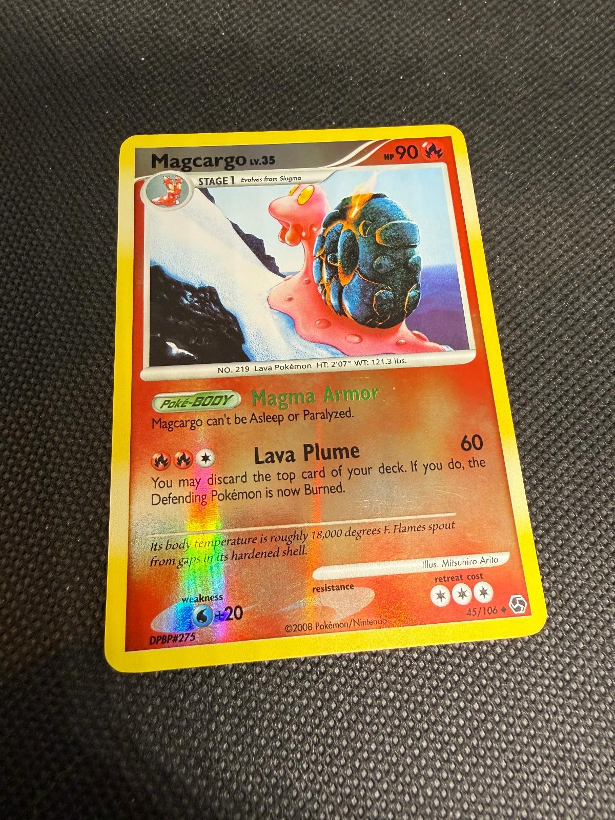 Magcargo 45/106 Uncommon Great Encounters Pokemon Reverse Holo Moderately Played