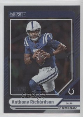 2024 Panini Donruss Silver Press Proof 13/100 Anthony Richardson #120 1xd
