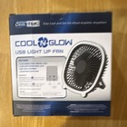Geek Tek Cool N Glow Table/Desk USB Fan White 3-Speed LED Light Kickstand — photo 3