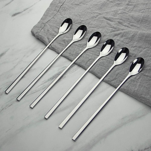 Long Handle Spoon, Coffee Stirrers, 9-inch Ice Tea Spoon, AOOSY Premium 18/10 - Picture 2 of 9