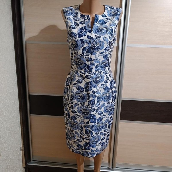 Women Laura Ashley Dress White Polyester 38 / M / #A34I