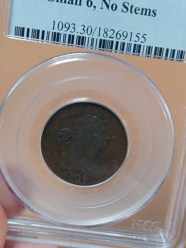 1806 Draped Bust half cent PCGS VF30 Small 6 No Stems - Picture 7 of 9