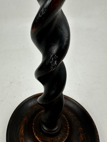 Wooden Barley Twist Candle Stick 12" - Picture 5 of 6