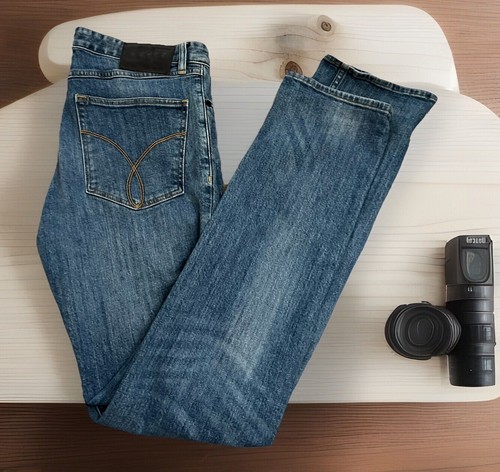 Calvin Klein Blue 90’s Style Straight Jeans-Comfy-Casual-Comfy-Size W32 L34 - Picture 1 of 18