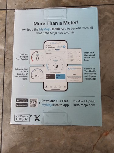 Keto-Mojo GK+ Bluetooth Glucose & Ketone Testing Kit Dual Monitoring 08/26 NEW - Picture 2 of 6