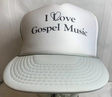 I Love Gospel Music Vintage White And Gray Small Rope SnapBack Trucker Hat Cap