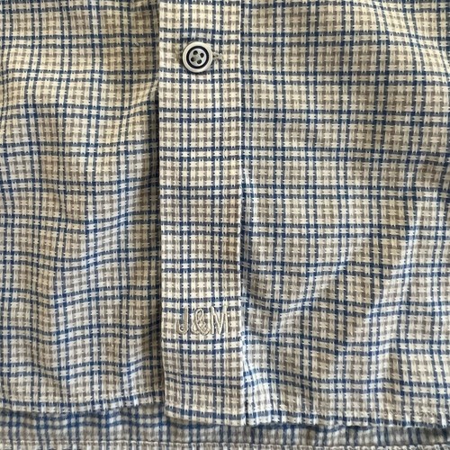 Johnston & Murphy Blue and Gray Casual Button Down Shirt Men's Size Large - Picture 3 of 5