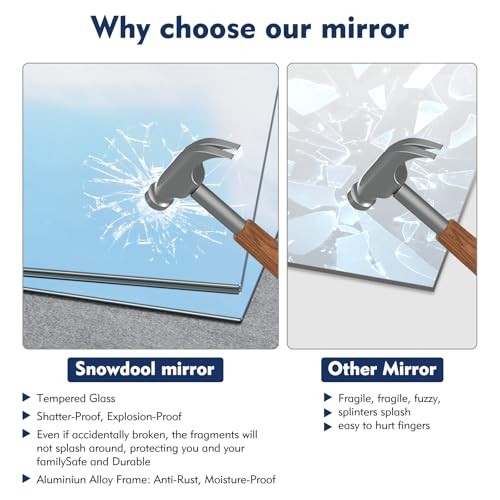 Gym Mirror, 48''x30'' 2PCS Mirrors for Home Gym Wall Large, Full Body Mirror - Picture 5 of 7