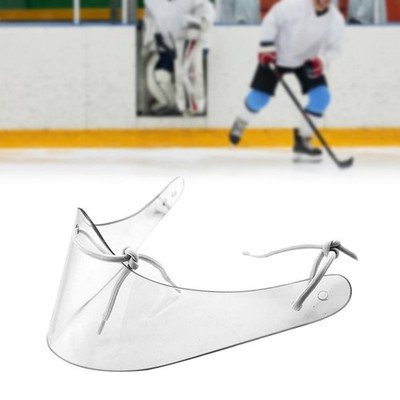 1PC Eishockey-Helm Goalie Kratzfeste Torwartausrüstung Polycarbonat Clear Neck