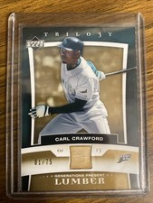 2005 Upper Deck Trilogy-Generations Present Carl Crawford #PR-CC Gold 1/75 (MEM)