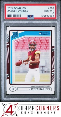 2024 PANINI DONRUSS #389 JAYDEN DANIELS RC RATED ROOKIE PSA 10