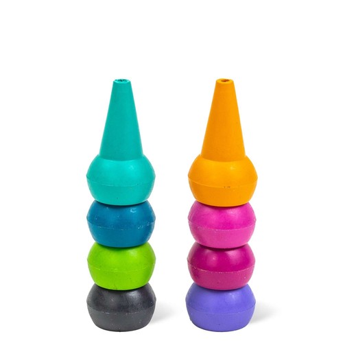Crayones apilables Tiger Tribe (colores dulces) - Juego de 8 crayones gruesos - Imagen 3 de 5
