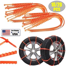 20x Snow Tire Chain Muddy Road Emergency Winter Driving Snow Non-slip Cable Tie