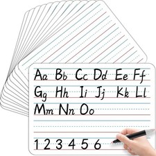 24pcs Double Sided Cardboard Lined Dry Erase Whiteboard Ruled Writing Paper C...