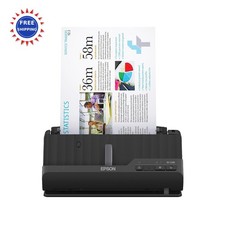 Compact Desktop Document Scanner 2 Sided Scanning Auto Feeder Epson ES-C220