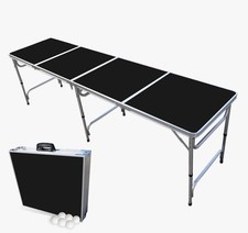 Folding Beer Pong Table 8-Foot Portable Game Table for Parties and Events