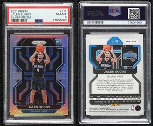 2021-22 Panini Prizm Silver Prizm Jalen Suggs #314 PSA 8 Rookie RC