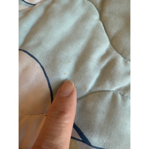 Vintage nursery rhyme pastel crib quilt - nylon edged - gender neutral - 42 x 33 - 第 7/12 張圖片