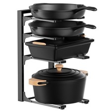 Pots and Pans Organizer under Cabinet 15.75" Tall, 4-Tier Heavy Duty Pan Orga...