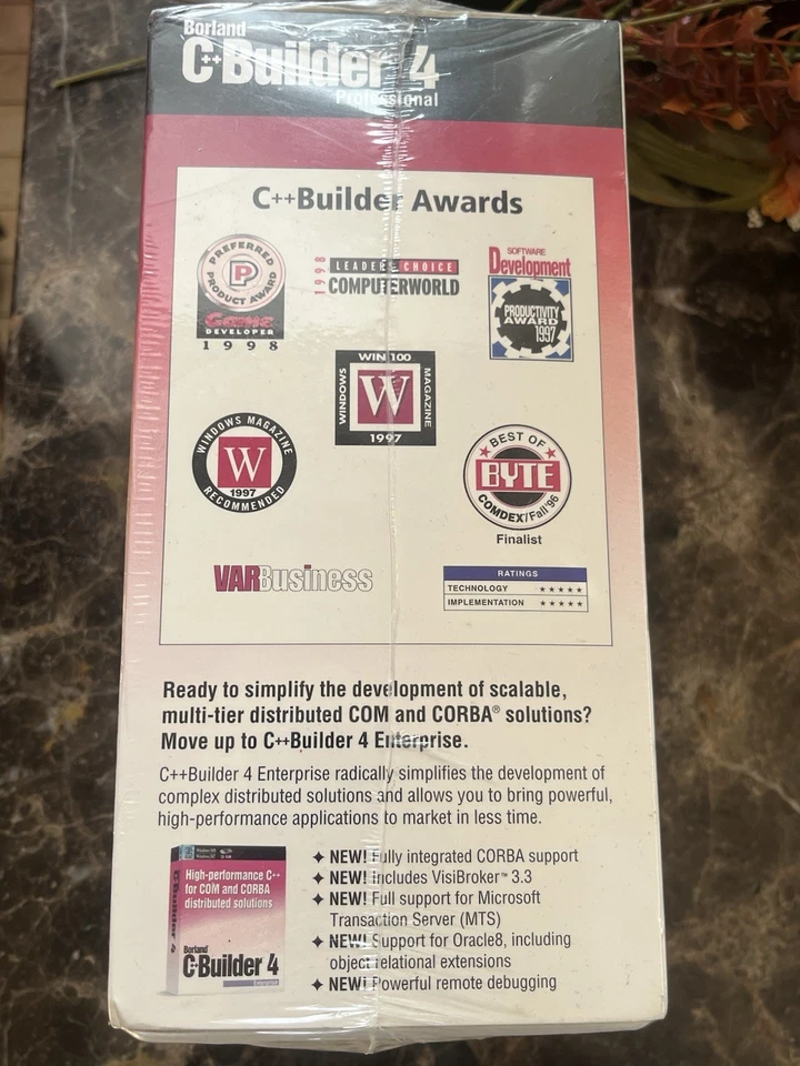 NEW! Borland C++ Builder 4 Professional Upgrade; Disks Books w/Authorization KEY - Image 2 of 4