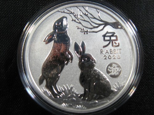 2023 .999 1 oz. Silver Year of the Rabbit Perth Mint Sealed W/ DRAGON PRIVY