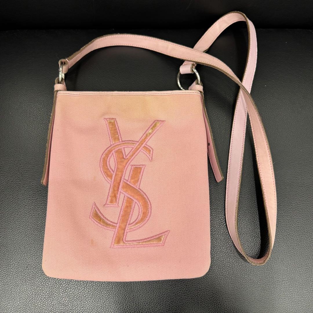 SAINT LAURENT Borsa a tracolla YSL rosa importazione Giappone rara