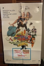 SLEEPER Movie Poster Diane Keaton Woody Allen 41 X 27 Folded See All Pix Big Cut