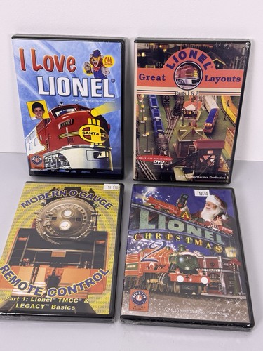 Lot (4) Rare LIONEL Model TRAIN Theme DVDs NEW SEALED / TM Video Tom McComas - Bild 1 von 7