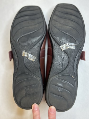 Scarpe Clarks Collezione Donna Tg 11W Slip On Mary Jane Rosso - Foto 10 di 10